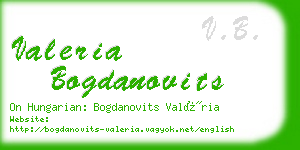 valeria bogdanovits business card